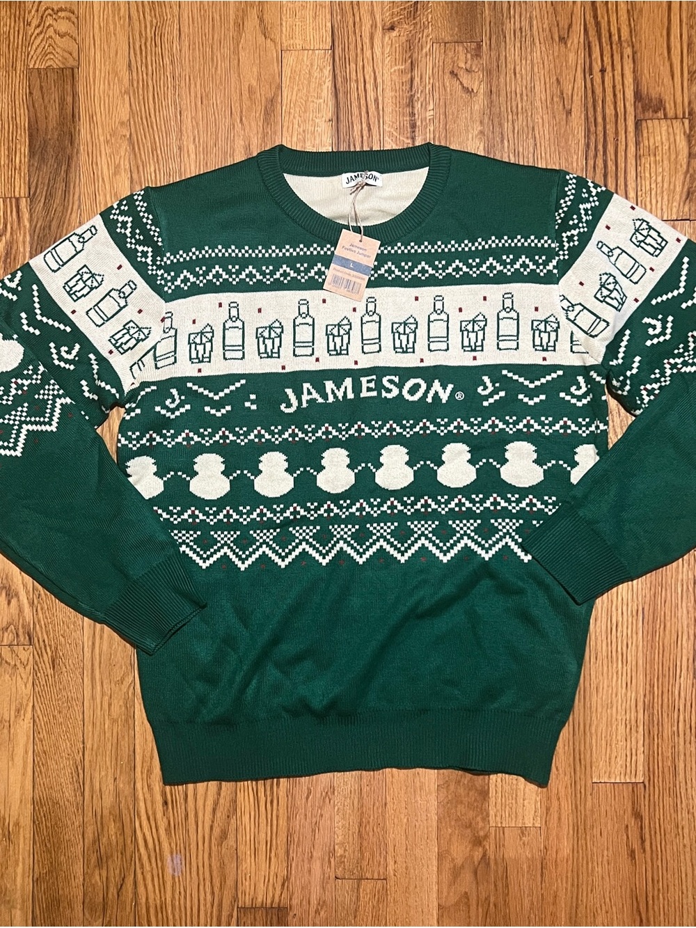 NWT Jameson Festive Holiday Crewneck Fair Isle Christmas Jumper Sweater Mens L